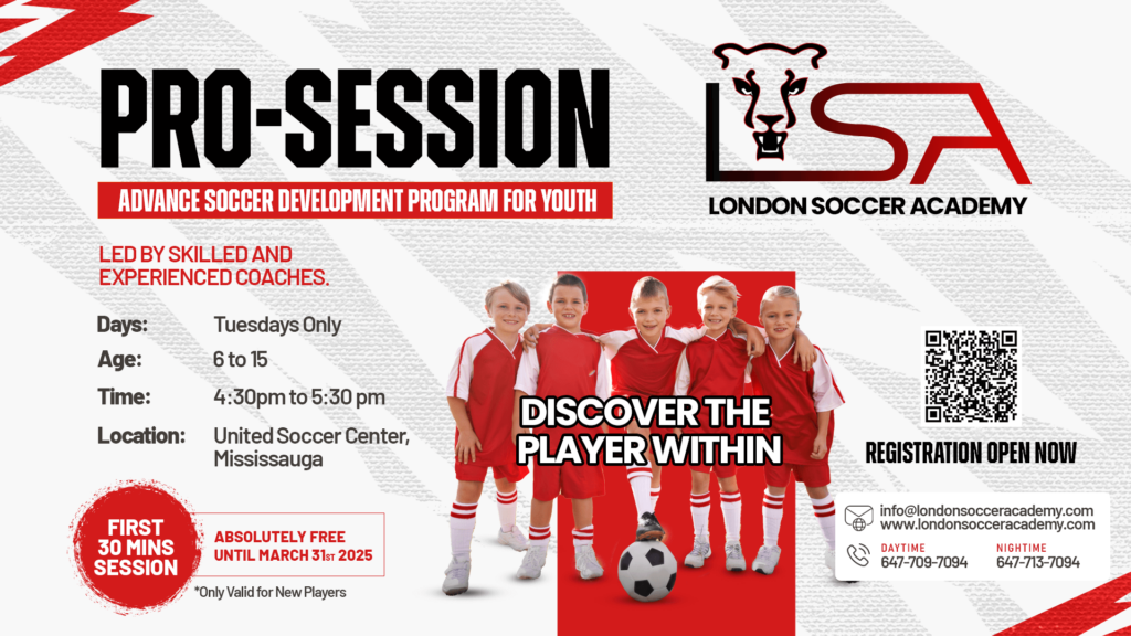 London Soccer Academy Launches PRO-SESSION for Youth Development